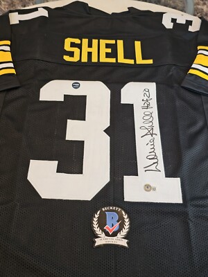 Donnie Shell Autographed/Signed Jersey Beckett COA Black