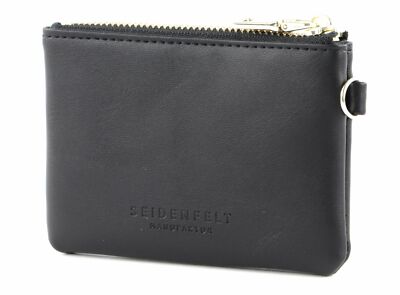 SEIDENFELT MANUFAKTUR Alba Key Case Schlüsselmäppchen Geldbörse Black Schwarz