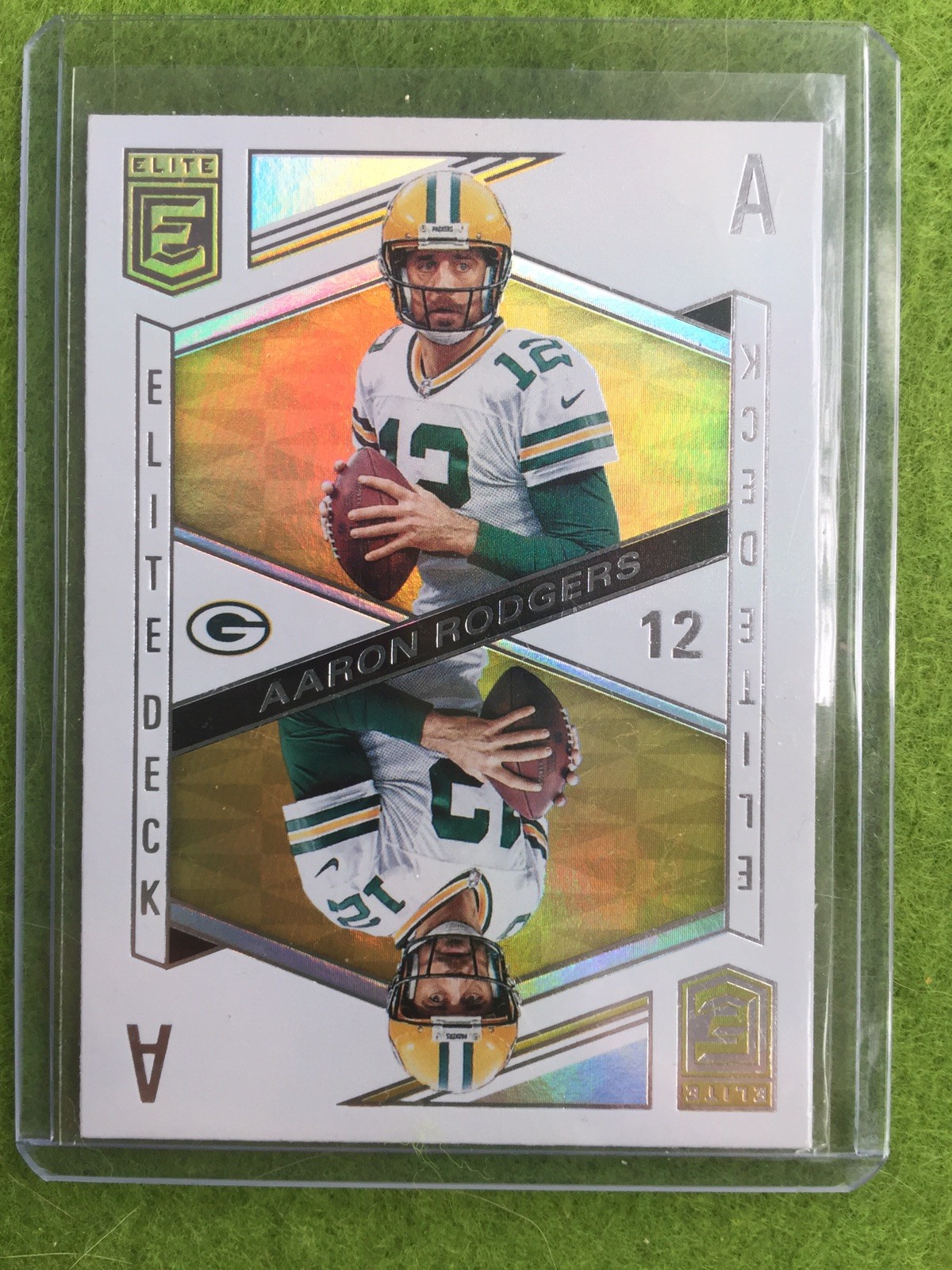 AARON RODGERS PACKERS PRIZM REFRACTOR 2018 Panini Donruss Elite Deck #ED-4 A SSP