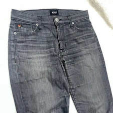 Hudson Jeans Womens Size 27 Dark Gray Nico Super Skinny Midrise Ally #WM407DIN