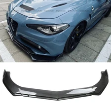 For Alfa Romeo Giulia Universal Front Bumper Lip Spoiler Splitter Carbon Fiber