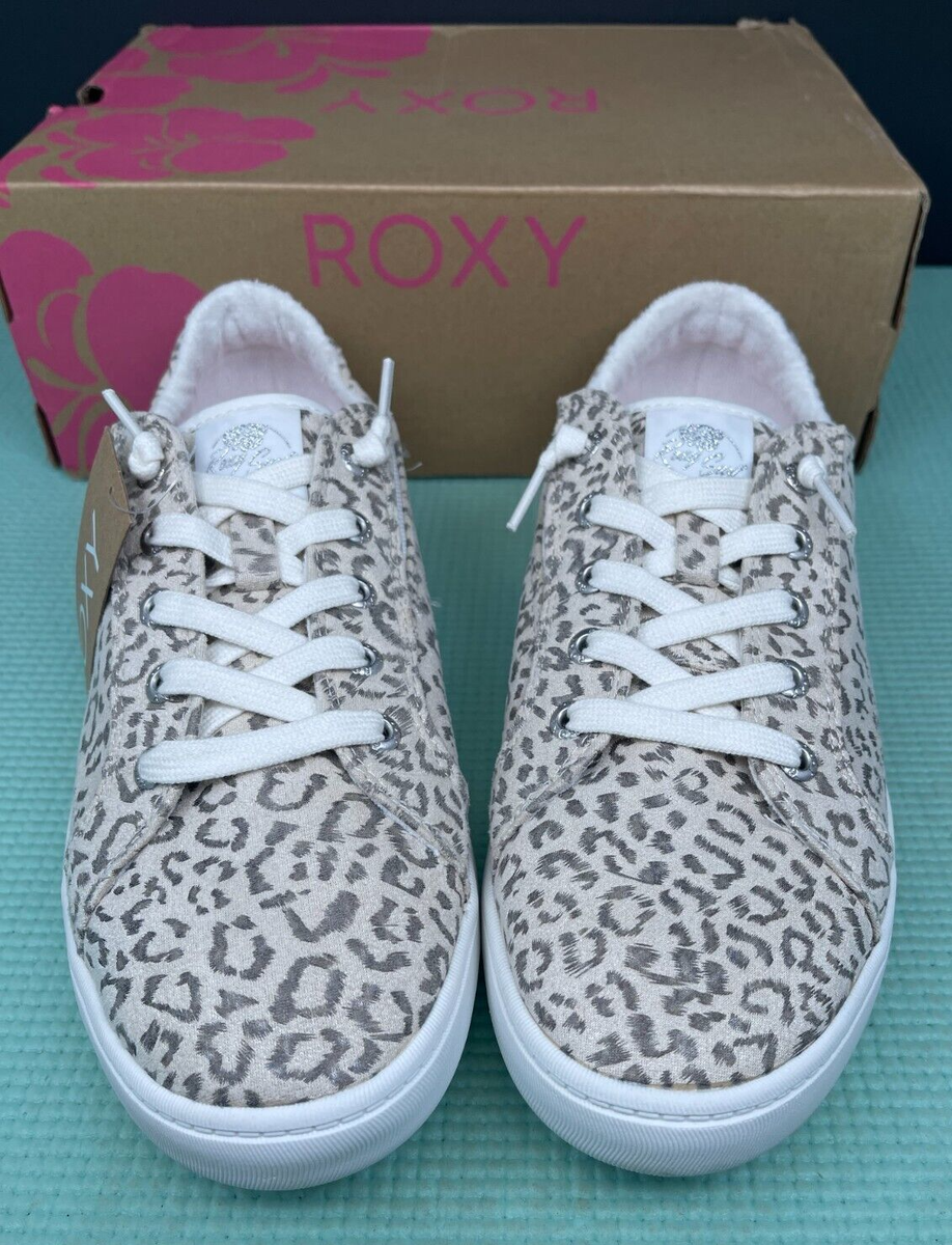 Roxy Surf Crews Leopard Print Shoes Womens Size 10 New