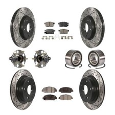 For Honda Accord Front Rear Hub Bearing Coated Disc Brake Rotor & Pad KBB-107600
