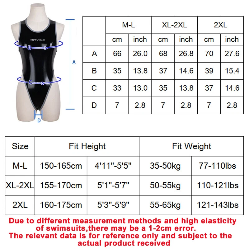 Damen Sexy Oil Badeanzug Einteiler Tanktop Shiny Bademode Hohe Taille Body Suit - Bild 2 von 4