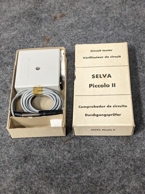 Selva Piccolo II Pocket Circuit Tester - 3000 Ohms, 9 milli Amps, Vintage NOS