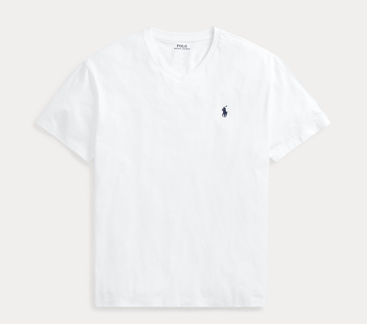 NWT Polo Ralph Lauren Big & Tall Solid WHITE Short Sleeve V-Neck