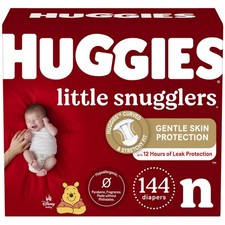 Huggies Little Snugglers Baby Diapers, Size: Newborn, 144 Count - Fragrance Free