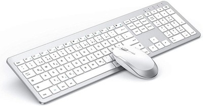 Maus Set Kabellos seenda SK38-3 Ultra-Dünne Wiederaufladbare Funktastatur SK38