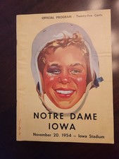 1954 University of Iowa vs. Notre Dame College Football Program - Iowa Stadium