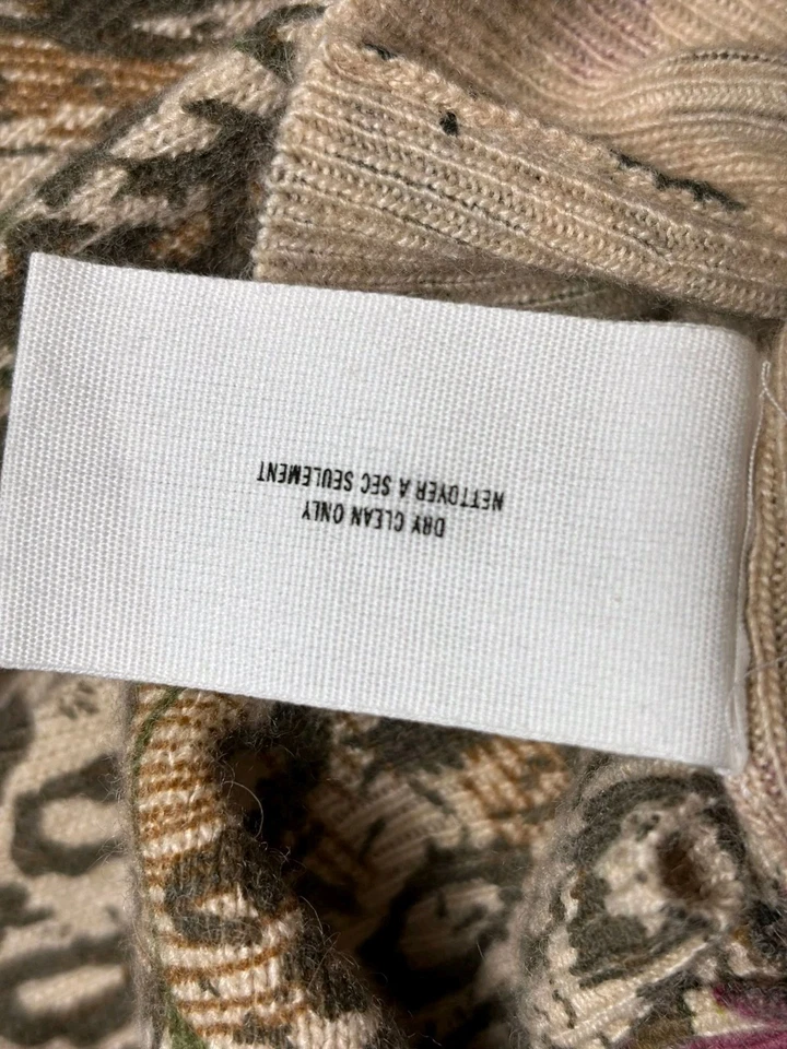 Cárdigan Suéter Sparrow Anthropologie S Floral Animal Lana de Cordero Angora Conejo Foto 4 de 4