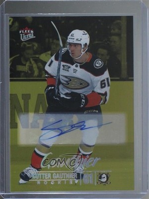 2024 Fleer Ultra Gold Rainbow Foil 8/10 Cutter Gauthier #235 Rookie Auto RC 07b4
