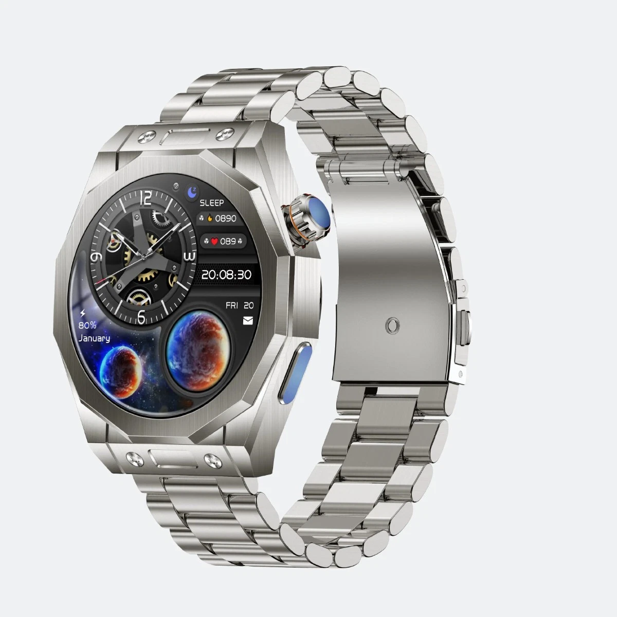 Men Smart Watch Bluetooth Call Blood Pressure Heart Rate Fitness Wristwatch