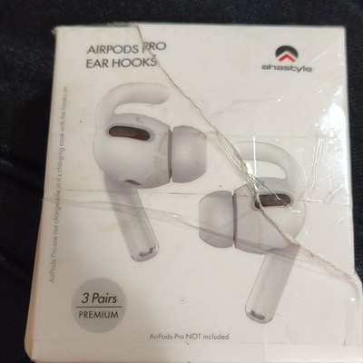 AHASTYLE Ear Hooks for AirPods Pro 3 Pairs White Secure Fit Anti Lost