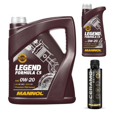 6L MANNOL Motoröl LEGEND FORMULA C5 0W-20 Inkl. Additive Ceramo Ester