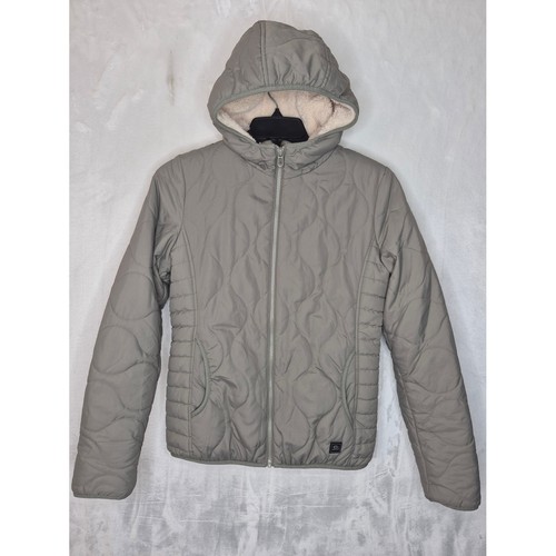 Rip Curl Anoeta Anti Series Sherpa Lined Quilted Hooded Jacket Womens Small