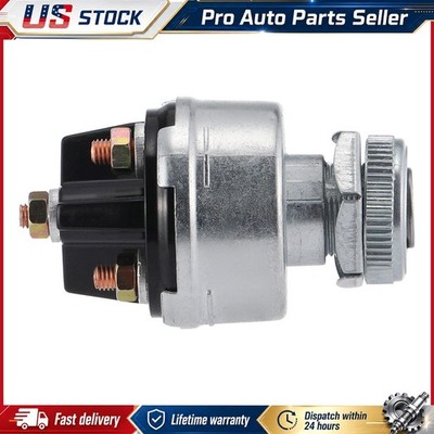 3 Position Ignition Key Switch 12V-24V Metal For Truck Tractor Trailer Silver
