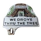 Vintage Redwood Forest License Plate Topper - Sign Ad on Automobile Topper