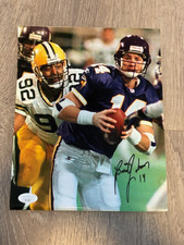 Brad Johnson Signed Vikings NFL Football Photo 8x10 JSA