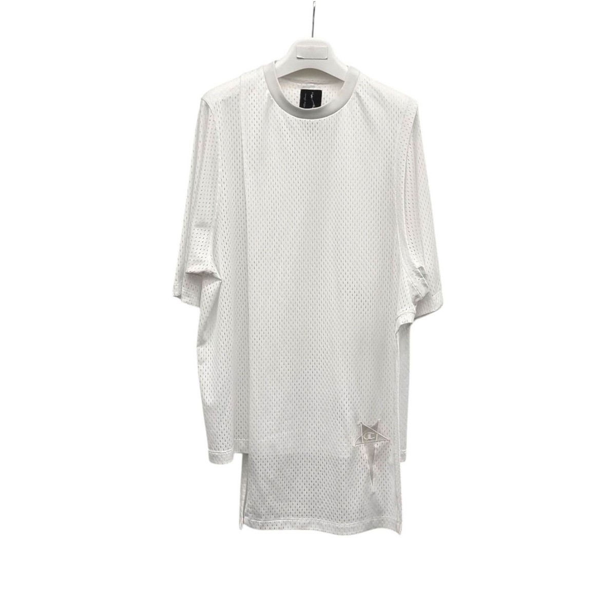 トップス Rick Owens Champion Toga Mesh T-Shirt XS Rick Owens - Champion Toga Mesh T-Shirt - White Rick Owens