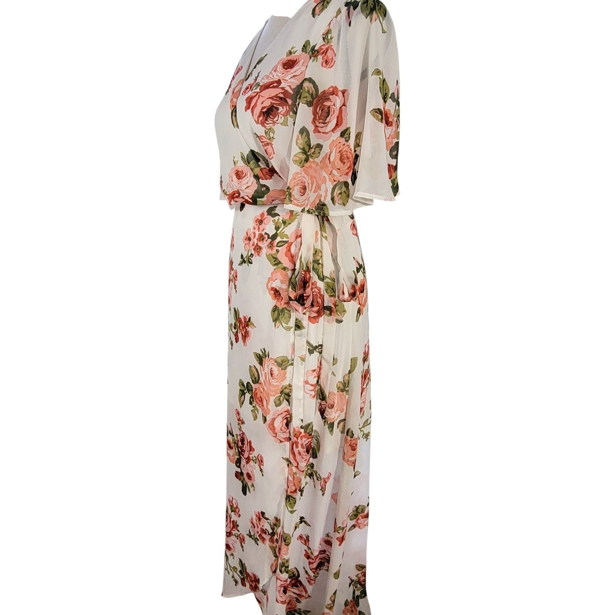 NWT Show Me Your Mumu Marianne Wrap Medium Dress Rosie Posie Floral Maxi Boho View 3