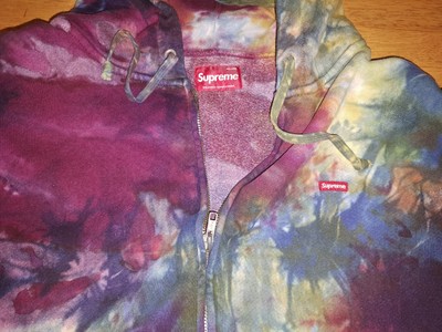 トップス Supreme Small Box Sweatshirt Tie Dye Supreme Overdyed Small Box Zip Up Hooded Sweatshirt (SS24) - $158