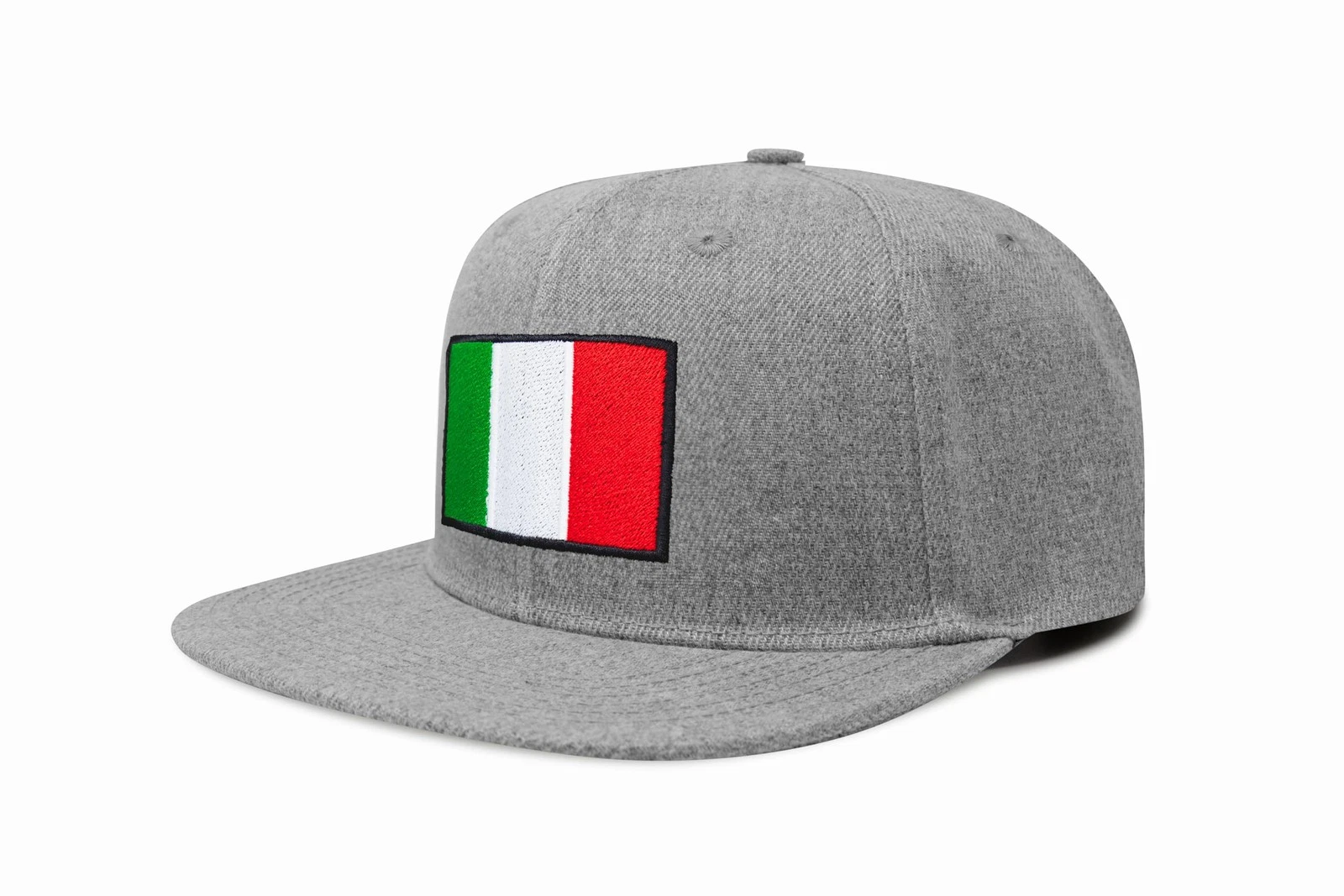International Tie Country, Snapback Trucker Baseball Cap (Italy, Grey Flatbill)