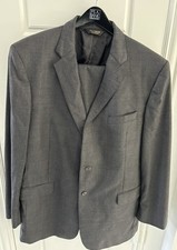 Jos A Bank Signature Gold 46R Wool Blazer Charcoal Grey Windowpane Sport Coat