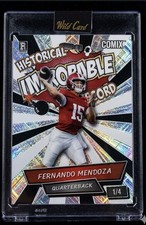 Fernando Mendoza 1/4 Comix Rookie Wild Card Historical IMPROBABLE Record Prizm