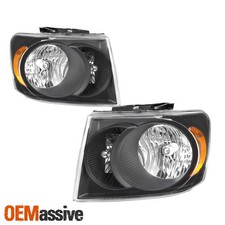 Black Fits 2007 2008 2009 Dodge Durango Headlights Lamps Lights Leftright