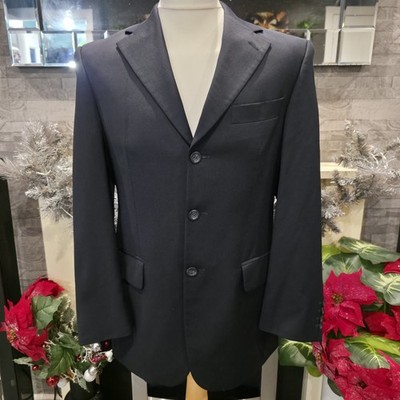 Vintage YSL Yves Saint Laurent Schwarz Schurwolle Blazer Herren Globus Herren 46