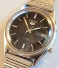SEIKO 5 6309-7320 JAPAN VINTAGE 36.5MM ALL ST STEEL AUTOMATIC MEN WATCH - AS IS