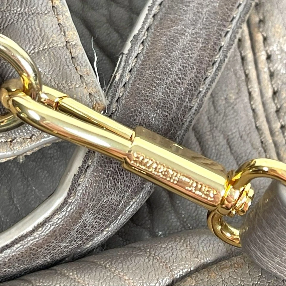 Elizabeth and James Bolso de Hombro Grande de Cuero Guijarro Marrón Taupe Foto 4 de 4