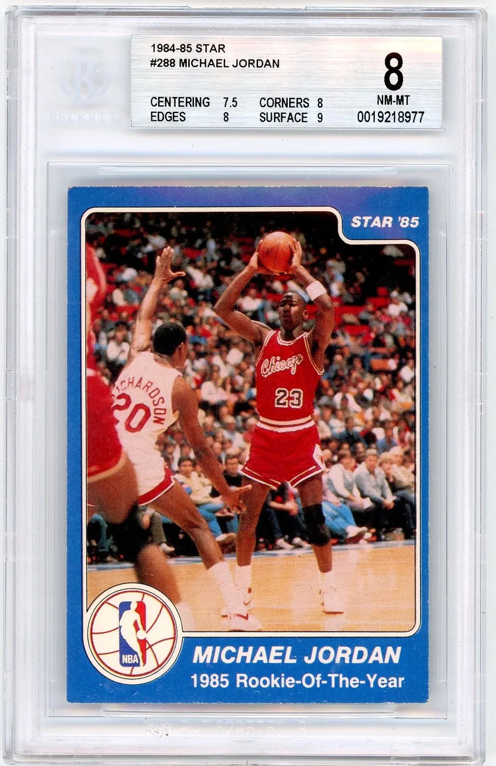 1984 Star Michael Jordan SPEC ! #288 BGS 8