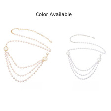 Pearl Waist Chain Gold Body Chain Elegant Pearl Design Durable Metal Material