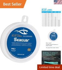 20lb Clear Fluorocarbon Fishing Leader Line - Blue Label for Saltwater Game Fish