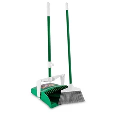 Upright Lobby Broom Dust-pan Cleaning Set Commercial Open lid Floor Carpet Sweep