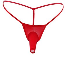 Mens Thong Elephant Thong for Men Trunk Underwear Low Rise One Size Red 02