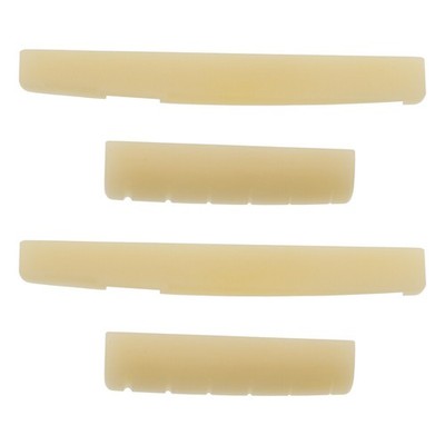 2sets Unbleached Guitar Bone Nut & Saddle Set for Acoustic Guitar 43mm / 72mm #z