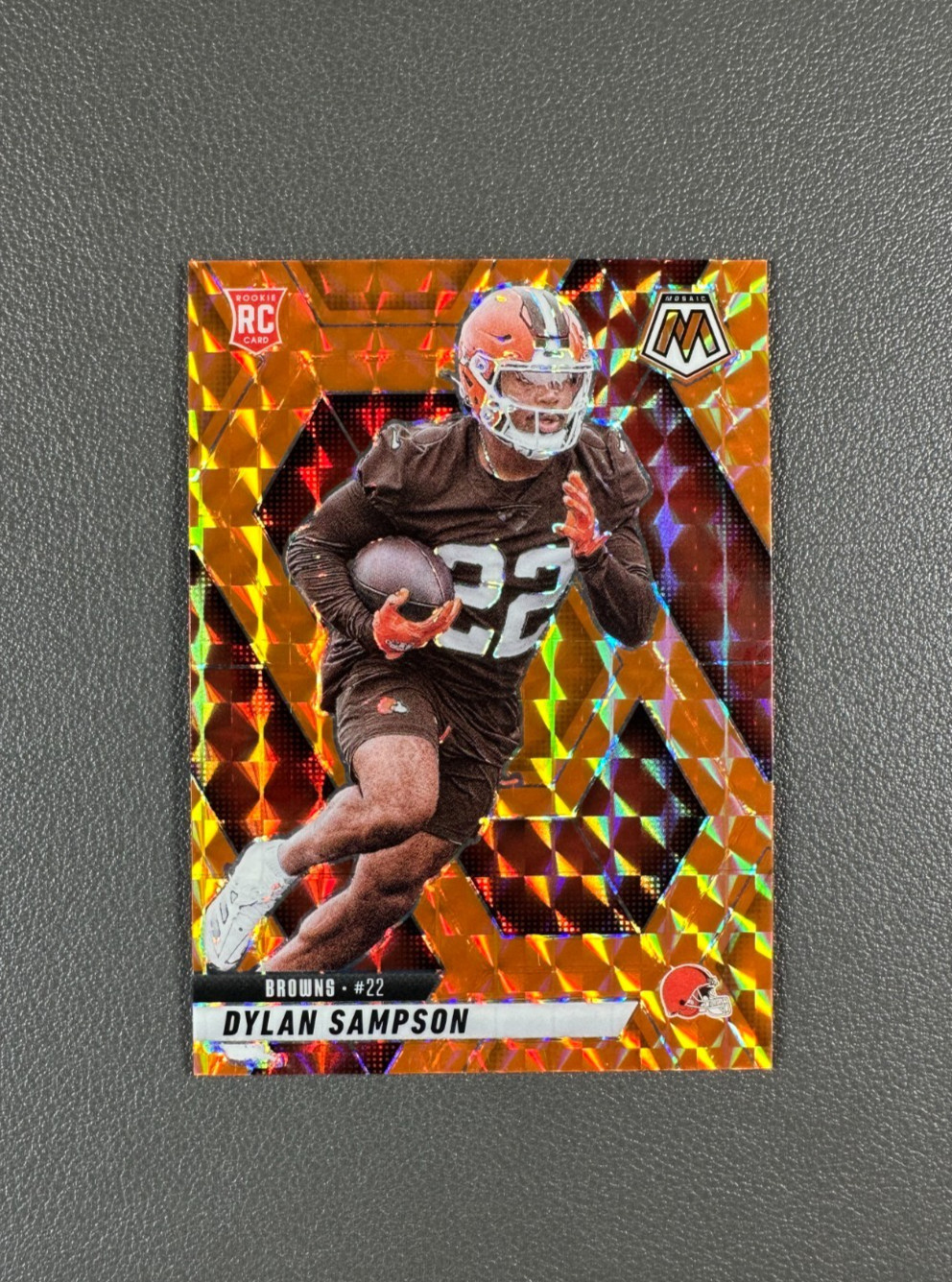 2025 Panini Mosaic Dylan Sampson /199 Rookie Orange Prizm RC #355 WJL