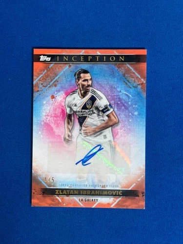 ZLATAN IBRAHIMOVIC 2025 TOPPS INCEPTION MLS ORANGE AUTO AUTOGRAPH #1/5 LA GALAXY