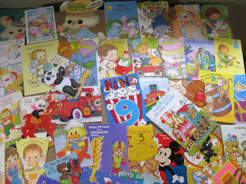 40 VINTAGE  1980's  CHILDRENS BOY GREETING CARDS HAPPY BIRTHDAY  USED