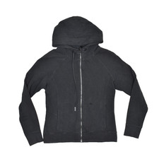Lululemon Scuba Hoodie Black Full Zip Jacket Size M W/ Flaw Faded Black