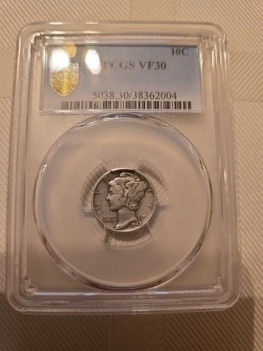 1942 D Mercury Dime VF30