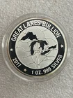 2017 Great Lakes Bullion Landscape - 1 Troy Oz .999 Silver-2000 Minted-Toning!!