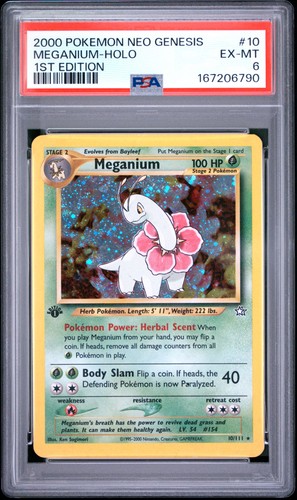 Meganium (1st Edition) graded PSA 6 for sale on eBay