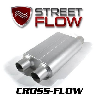 Flow Muffler Three Chamber Dual Cross Flow 2.5