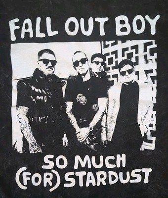 Fall Out Boy So Much For Stardust Shirt Black XL  Acid Wash Music Band Tee