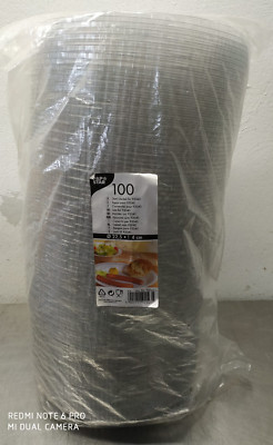 Papstar 100x Dome Lid for 92040 Plastic Lid 22.5x4cm New Original Packaging