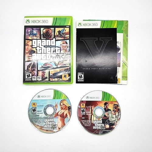 Grand Theft Auto V - GTA Five (Microsoft Xbox 360, 2013) CIB Complete in Box