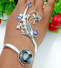 925 Sterling Silver moonstone & Amethyst Gems...